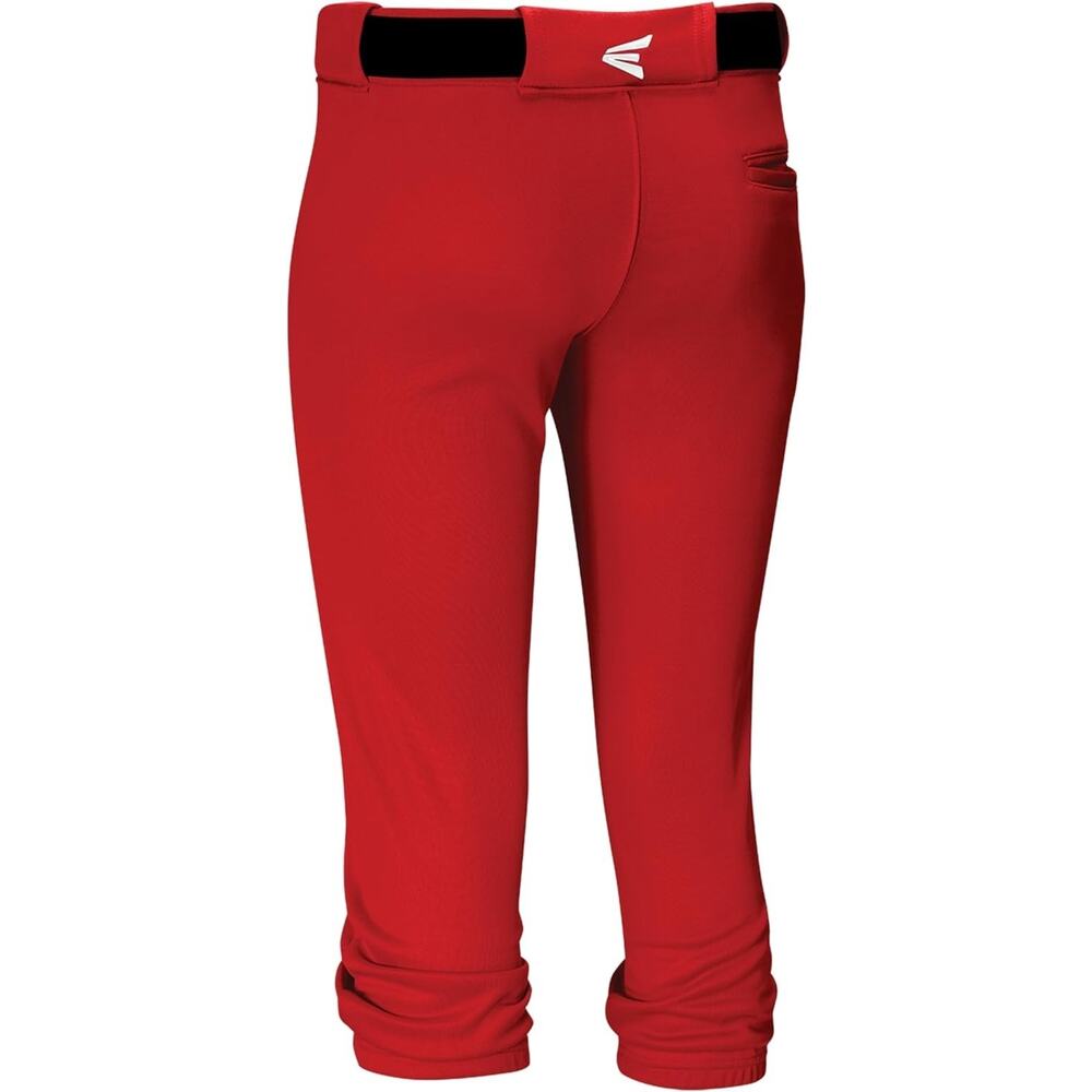 Easton Girl’s Pro Elite Fastpitch Softball Pants, Scarler Red, Small, No Belt - Picture 2 of 2